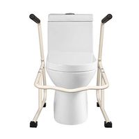 BINZHI Toilet handrail, Steel Safety railings, Pregnant Women's Bathroom Booster Without Punching, Bearing Weight 150kg Bedside Toilet (Color : A)