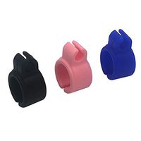 Adaptable Smoking Ring | 3 Pack Hands Free Stretchy Silicone Cigarette Holder Console & PC Gamers,Guitar Players Driver (Black Pink Blue)