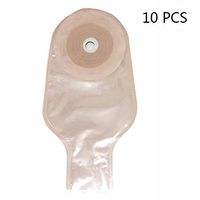 JIN One-Piece System Drainable Pouch with Clamp Closure for Ileostomy Stoma Care Ostomy Supplies Urostomy Bag Cut-to-Fit,10PCS