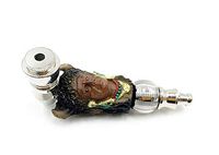 Novelty Indian Native Bead Pipe Design Herb Tool (Silver)