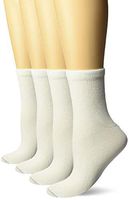 Dr. Scholl's Women's 4 Pack Diabetic and Circulatory Non Binding Ankle Socks, White, Shoe Size: 4-10