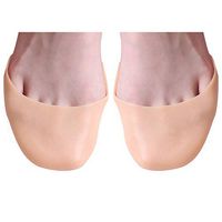 Wecando Soft Silicone Metatarsal Covers Ballet Point Sport Shoe Pads Toe Protector Ballet Pointe Cushion（1Pair)） (Skin)