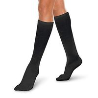 Therafirm Core-Spun 20-30mmHg Moderate Graduated Compression Support Knee High Socks (Black, XL)