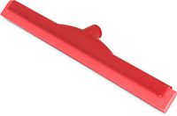 Carlisle 4156705 Spectrum Plastic Double Foam Rubber Hygienic Floor Squeegee, 18" Width, Red (Case of 6)