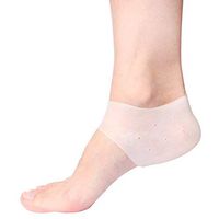 Silicone Gel Heel Protector Sleeve - Moisturizing Feet Heel Spur Pads Socks for Relief Heel Pain & Plantar Fasciitis Pack 4 Pieces Transparent