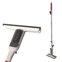 HEPAN Window Washing Kit Spray Design 48 Inch Window Squeegee with Extension Pole Detachable Short Shower Squeegee for Cleaning High Window/Glass/Car