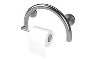 Lifeline Toilet Paper Holder Grab Bar – Bathroom Mobility Aid | Semi-Sphere Design | Brushed Nickel