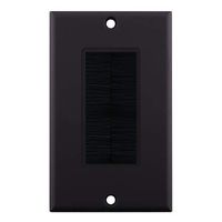 HONGYE 5-Pack Single Gang Brush Wall Plate (Black)