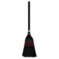 Boardwalk 951BP Flag Tipped Poly Bristle Lobby Broom, 37-38-Inch Length, Natural/Black, 12/Carton