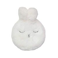 Cute Mini Plush Cover Hot Water Bottle Injecting Warm Water Bag Warm Hand(White Rabbit)