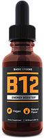​Vegan​ B12 Vitamin Liquid - B12 Sublingual Drops - Boost Energy - Natural Cherry Flavor - Metabolism Drops - Vitamin B12 5000 mcg by BASIC GREENS​