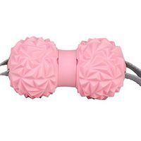 Lana Diamond Pattern Ribbon Peanut Massage Ball Fascia Ball deep Muscle Relaxation Ball Solid Acupuncture Point (Color : Pink)