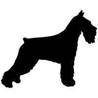 Standard Schnauzer Dog Decal Sticker (Black, Mirrored), Decal Sticker Vinyl Car Home Truck Window Laptop