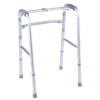 Luckya Elderly Walker Foldable Four Point Cane Aluminum Walker Wheelless Walker Non-Slip Walking Stick with Hospital