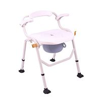 HW Hard Word Bedside Bedside Chair, Wrought Iron Material Toilet Seat Home Bath Chair Toilet Seat Toilet Stool Maternity Toilet Seat Heightening Toilet Seat Height Adjustable Bedside Commodes