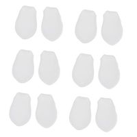 6 Pairs Bunion Corrector Small Toe Protector Straightener Separator for Feet - White