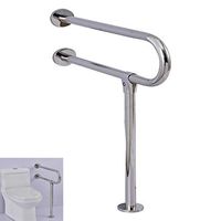 armrest Toilet Grab Bars, 304 Stainless Steel Tube Diameter 32mm, Surface Brushed Treatment, U-Shaped Support, Toilet Support Stand, Toilet Support Bars.