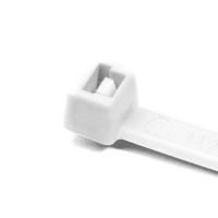 Hellermann Tyton T18R10M4 Standard Cable Tie, 4" Long, 18lb Tensile Strength, PA66, White (Pack of 1000)