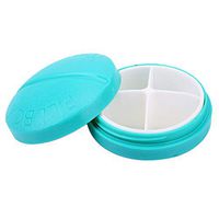 Colmkley Portable Carry On Pill Box 4 Compartment Case Holder, Cute Pill Case Portable for Pocket Purse Briefcase Travel Pills Box Medicine Storage Container Earplug Case