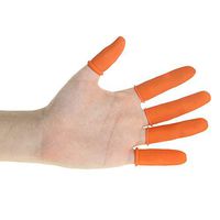 XIANGMENG 100 PCS Latex Non-Slip Finger Cot with Good Toughness, Wear-Resistant Thickening Finger Covers,Chalk Anti-Erosion Labor Finger Sheath for Gardening,Housework