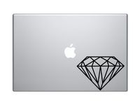 Diamond Design #4 - Jewellery Decoration Mineral Fractal - 5" Black Vinyl Decal Sticker Car Macbook Laptop