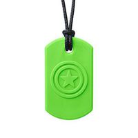 ARK's Super Star Sensory Chew Necklace, Made in The USA (Firm, Lime Green)