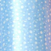 3/8" Printed Curling Ribbon 250 Yards - Reversable Blue DOTS