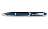 Aurora Ipsilon Deluxe Blue w/ Chrome Trim Medium Point Fountain Pen - AU-B12CB-M