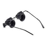 Handheld magnifier 20x Head-mounted Magnifying Glass - With LED Light Eye Protection HD Suitable For Watchmakers Suitable For The Elderly Reading Books TV Research - Black 17 Cm / 15 Cm / 4.5 Cm Multi