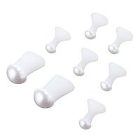 Lurrose 8PCS Gel Toe Separators Bunion Corrector for Hallux Valgus,Pain, Crooked Toes, Pedicure, Plantar Fasciitis (Pearl Shape Top)