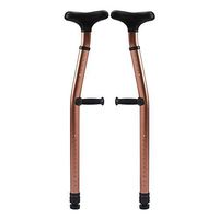 Universal Crutch 2-Piece, Aluminum Alloy Underarm Crutches, Lightweight Walking Stick Walking Stick, Medical Elbow Crutches, Suitable for Elderly People Adult Young Men and Women,Brown