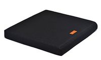 The Upgrade Seat, 100% Natural Latex Foam Portable Chairpad for Office, Autos, Wheelchairs with Cotton Cover (Large 18 x 16 x 2 - Black)