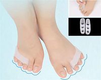LUNLUNA Bunion Toe Separator, 3 PCS Toe Pads, Hammer Toe Straightener for Correct Toe and Bunion Relief, Universal Size - White