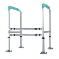 Frjjthchy Height Adjustable Safety Assist Frame Aluminum Alloy Stand Alone Toilet Rail for Handicap Senior Bariatrics Elderly Pregnant Woman