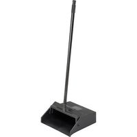 Carlisle 36141003-1 Pivoting Upright Lobby Dustpan with Metal Handle, 30" Length, Black