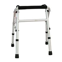 Seat & Roller Bar Covers Walker Adjustable Children's Walker Aids Folding and Easy to Carry Elderly Handrails Crutches Disabled Walkers (Color : Silver, Size : 655120cm)