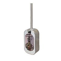 Fivtyily Wall-Mounted Toilet Brush with Stainless Steel Handle Detachable Bathroom Toilet Brush Set (Grey)