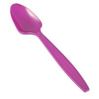 JAM PAPER Big Party Pack of Premium Plastic Spoons - Pink - 100 Disposable Spoons/Box