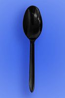 Wow Plastics Inc. Heavy Weight 7" Souper Spoon - Black Pp - 2/500 (1,000/Case)