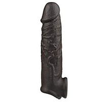 Black Reusable Condoms 11 INCH Amalgo Soft Lock Sleeve Ring for Men Waterproof (1pcs)