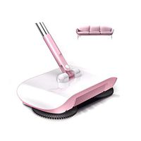 Gaoxingbianlidian Sweeper, Hand-pushing Home Sweeping Mopping Machine, Manual Lazy Special Sweeping Artifact, Meticulous Cleaning Sweeping Machine, Pink Handheld fully automatic (Color : Pink)