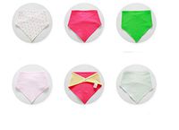 Baby Bib 5 Loaded Infant Cotton Triangle Newborn Double-Layer Buckle Saliva Towel Baby Supplies