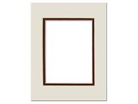 PA Framing, Double Layer Mat, 11 x 14 inches - Pebble /Maroon and White Cream Inner