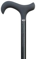 Ladies Fashionable Soft Touch Derby Cane Black  Triple Wound Carbon Fiber  -Affordable Gift! Item #DHAR-9075408