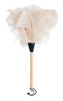 REDECKER Ostrich Feather Duster with Varnished Wooden Handle, White, 19-3/4-Inches, Set of 2
