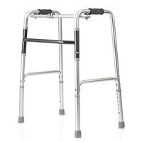 Glumlly Medical Walker, Ultra-Wide Folding Walker Support Up to 100kg, Comfortable Foam Hand Grip 6 Six Gear Adjustable,A