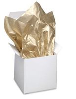 Cakesupplyshop Packaged 10 Ct Bulk Tissue Paper Metallic Gold 20 X 30