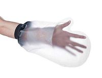 Arm Shower Cast Cover for Adult - Best Seal Watertight Protection, Clear Waterproof Bandage Protector for Hand, Wrist, Finger Wound in Bathing, 100% Reusable (Black, Short Arm)