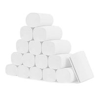 16 Roll Universal Multifold Paper Towel Toilet Paper,Disposable Hand Towel,100% Recycled Fibers,4-Ply,Natural - 4.7x4.5 inche,White