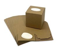 Premium Gift Boxes - Set of Ten 4x4x4" Boxes Includes Blank Stickers. Small Gift Boxes for Candy, Coffee Mug, Cookies, Cupcakes and More. (Brown, Blank)